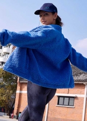Women Long Sleeve Cardigan Knitting Sweaters Fur Jacket
