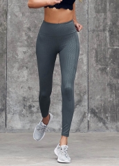 Women High Waist Leopard Embossed Workout Yoga Leggings with Pocket