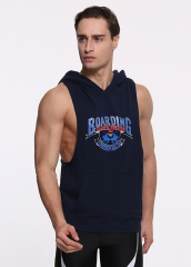 Hooded Tank Tops Hoodie Sleeveless Tops Male Bodybuilding Workout Tank Top