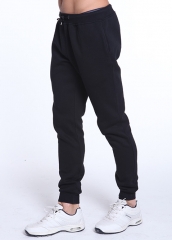 Casual sports training wear long men jogger pants with waist string