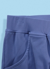 Kids Casual Loose Fit Long Sleeves Crop Top 100% Cotton Loungewear Set