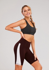 Yoga wear manufacturer patchwork women yoga shorts