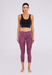 Leopard Print Anti-Sweat Yoga Capri Fitness Yoga Leggings Wholesale