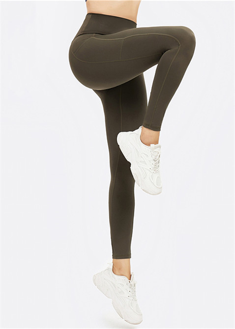 Breathable Quick Dry Stretch High Waisted Scrunch Compression Sports Leggings In Stock