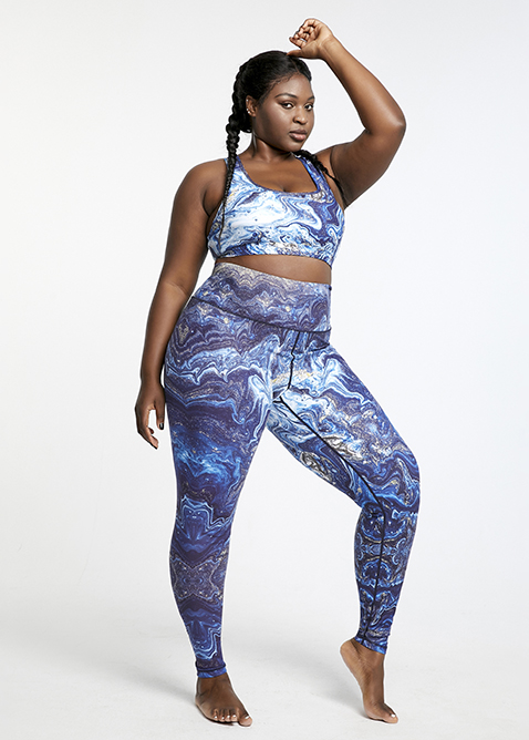 Wholesale plus size Ladies fitness Wear Yoga gym leggings set plus size activewear manufacturer