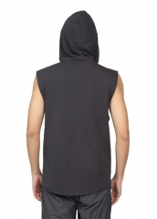 Sleeveless T Shirts Wholesale Custom Mens Summer Outdoor Sportswear Hooded Tank Top