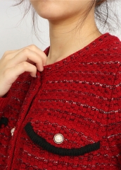 Winter Fashion Round Neck Jumper Sweater Knitwear Cardigan Coat