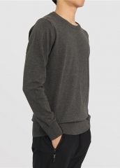 Men′s Sweater Pullover Sweater Round Neck Bottomed Top Warm