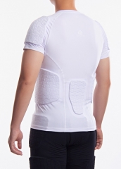 Mens Compression Shirts Shoulder and Waist Protective Padded Tshirt OEM ODM