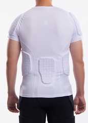 Mens Compression Shirts Shoulder and Waist Protective Padded Tshirt OEM ODM