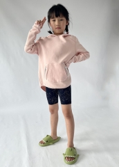 Children's Autumn Winter Hoodies Custom Girls' Solid Color Hooded Sweatshirts New