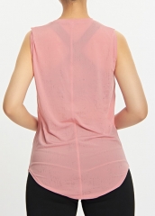 New Sleeveless Plus Size Yoga Solid Breathable Sports Tank Tops Wholesale