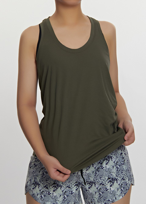 Custom Women's Sleeveless T-shirt Loose Sports Tank Top Yoga Wear