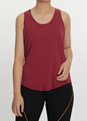 Recycled Fiber Women's Running Sports Fitness Solid Tank Tops