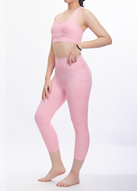 Printed Sports Bra Yoga Pants Set Temperature Sensitive Yoga Wear
