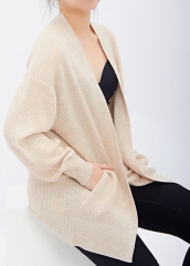 AW Knitting Solid Color Sweater Cardigan Coat Customized Wholesale