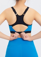 Women High Impact Hot Sale Yoga Fitness Sports Bra Casual Crop Top with Buckle