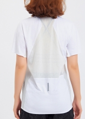 Mesh Loose Fitness Breathable Fast Drying Medium Long Yoga Top Short-sleeve Sports T-shirt