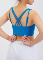Wholesale Running Yoga Sport Bra Sexy Back Strappy Fitness Top for Women