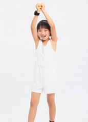 2023 New Kids Sports Wear High Elastic Quick Drying Breathable Girls' Jumpsuit
