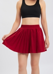 High Waist Woven Scottish Style Pleated Women Gym Golf Tennis Skirt Dress with Shorts