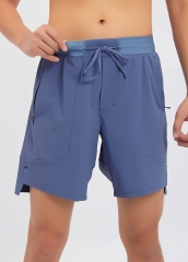 Mesh Waist Material Comfortable Breathable Drawstring Woven Men's Sports Shorts