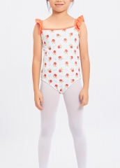Quick Drying Ruffle Shoulder Strap Cute Fruit Printed Girl's One-Piece Swimwear