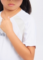 Mesh Patchwork Adsorption-sweat Volatility Kids Short Sleeve T-shirt