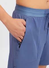 Mesh Waist Material Comfortable Breathable Drawstring Woven Men's Sports Shorts