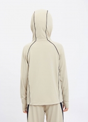 Boys Sports Jacket Anti UV Breathable Sunscreen Coat Hooded Sweatshirt