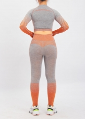 Custom Seamless Leggings crop top set Yoga Training Wear Athletic Gym Fitness Set