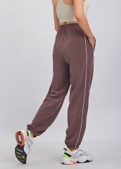 Women's Loose Elastic Casual Sports Jogger Pants Straight Running Yoga Trousers