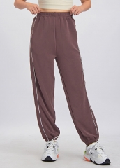 Women's Loose Elastic Casual Sports Jogger Pants Straight Running Yoga Trousers