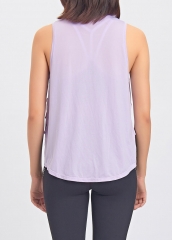 Gym Running Training Yoga Sleeveless Tshirt Quick Dry Side Cross Strap Yoga Tank Top for Women