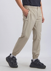 Custom Khaki Woven Breathable Men's Casual Sweatpants Cargo Pants