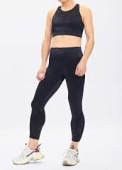 High Quality Women's New Hot Compression Mesh Sports Bra And Legging Fitness 2 Piece Yoga Set