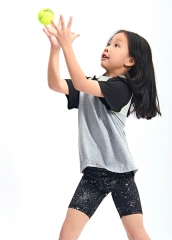 Customized Contrast Breathable Skin Friendly Oversized Sports Casual Neutral Kids T-shirt