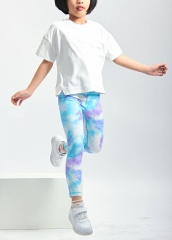 Pure White Jacquard Fabric Breathable Girls T-shirt Custom Logo