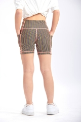 Summer Kids Clothing Stripe Bike Shorts Custom Sports Fitness Yoga Shorts