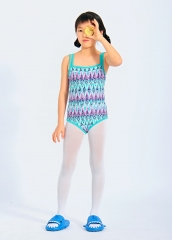 Customized Summer Cute One Piece Sleeveless Kids Bath Suit Girls Swim Wear
