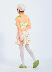 Children's Bathing Suit Girls Cute One Piece Swimwear Sunscreen Swimming Dress For Kids