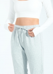 Wholesale Fashion Plain Blank Streetwear Breathable Joggers Women Casual Pants