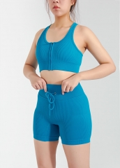 Custom Made Fitness Gym Clothes Women High Quality Running Yoga Bra Shorts Sets