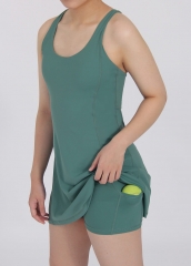 OEM High Quality Elasticity Quick Dry Athletic Fit Women Yoga Fitness Tennis Golf Dress