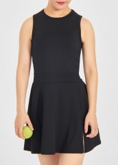 Women Sleeveless Workout Fitness Golf Tennis Dress Set One-piece Dress Custom