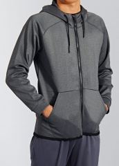 Wholesale Fitness Clothing Full Zip Up Hoodie Plus Size Men's Hoodies Sweatshirts