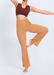 Gym Fitness Women Breathable High Waisted Flare Leggings Slimming Yoga Pants