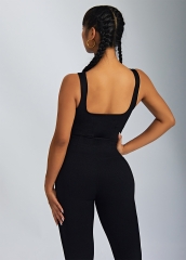 Seamless Knitted Jacquard High Waist Yoga Sports Bra Leggings Running Fitness Suit Set