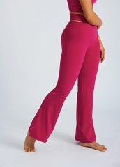 High-waisted Slimming Hip Lifting Cross Hollowed Flare Leggings